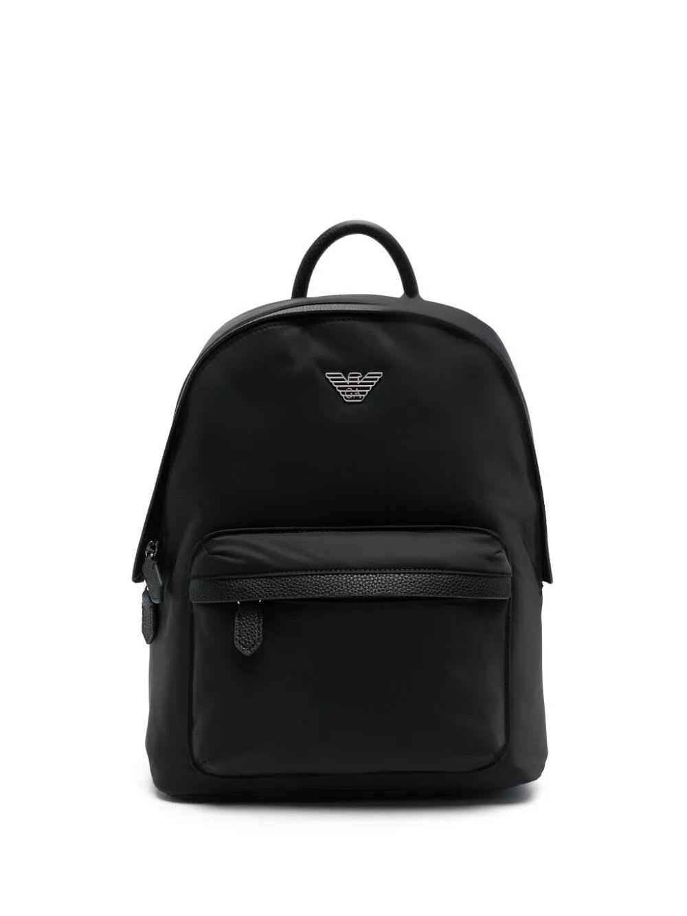 Emporio Armani Travel Essentials Recycled Nylon Backpack In Black