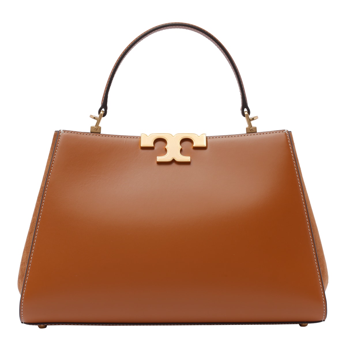 Shop Tory Burch Eleanor Satchel Bag In Brown