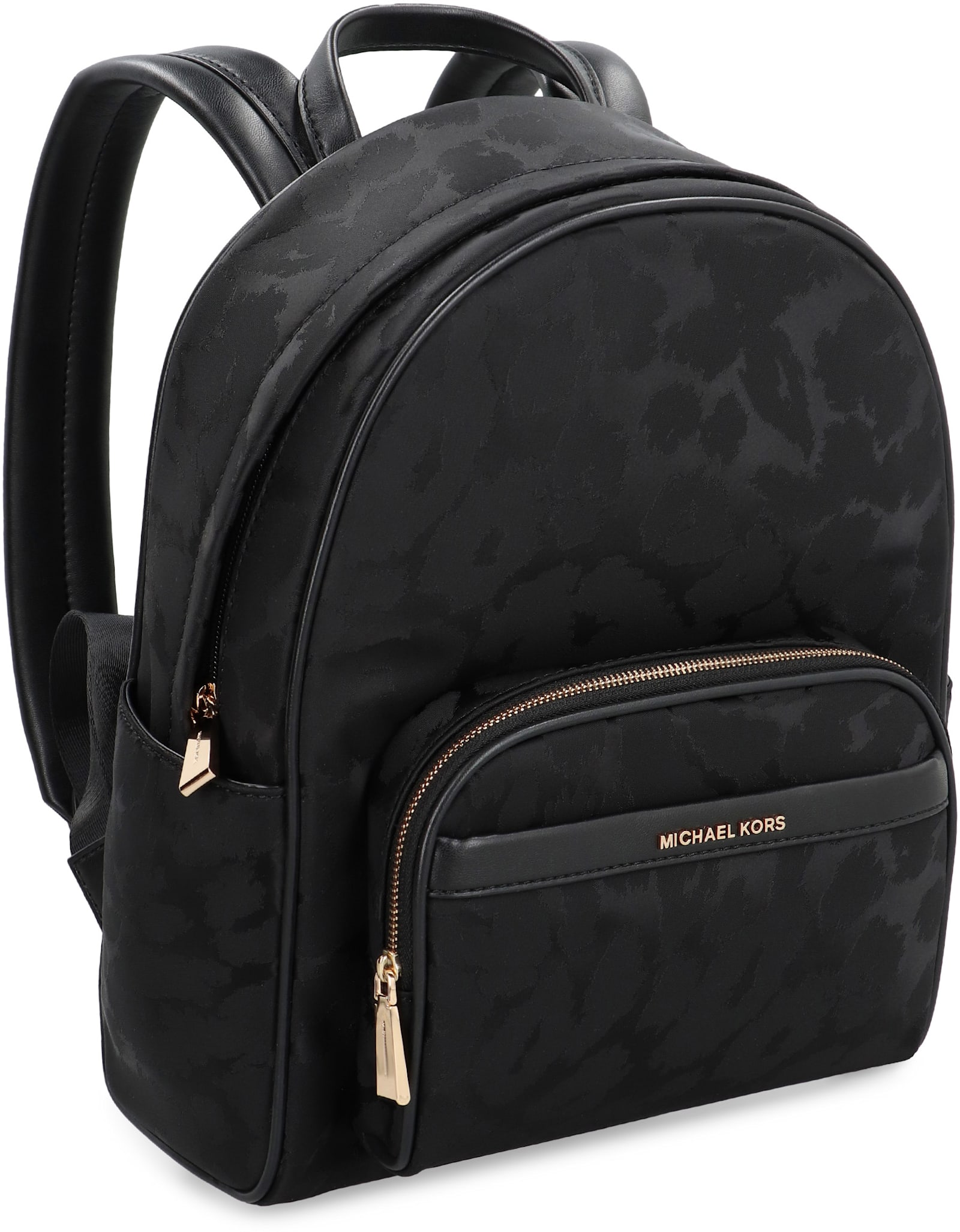 Shop Michael Michael Kors Bex Leather And Canvas Backpack In Black