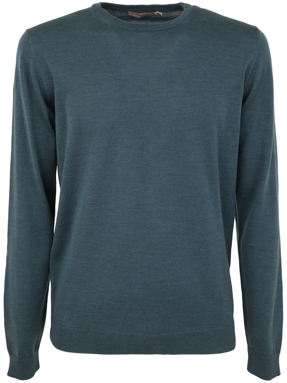 Shop Nuur Long Sleeve Crew Neck Sweater In Avio