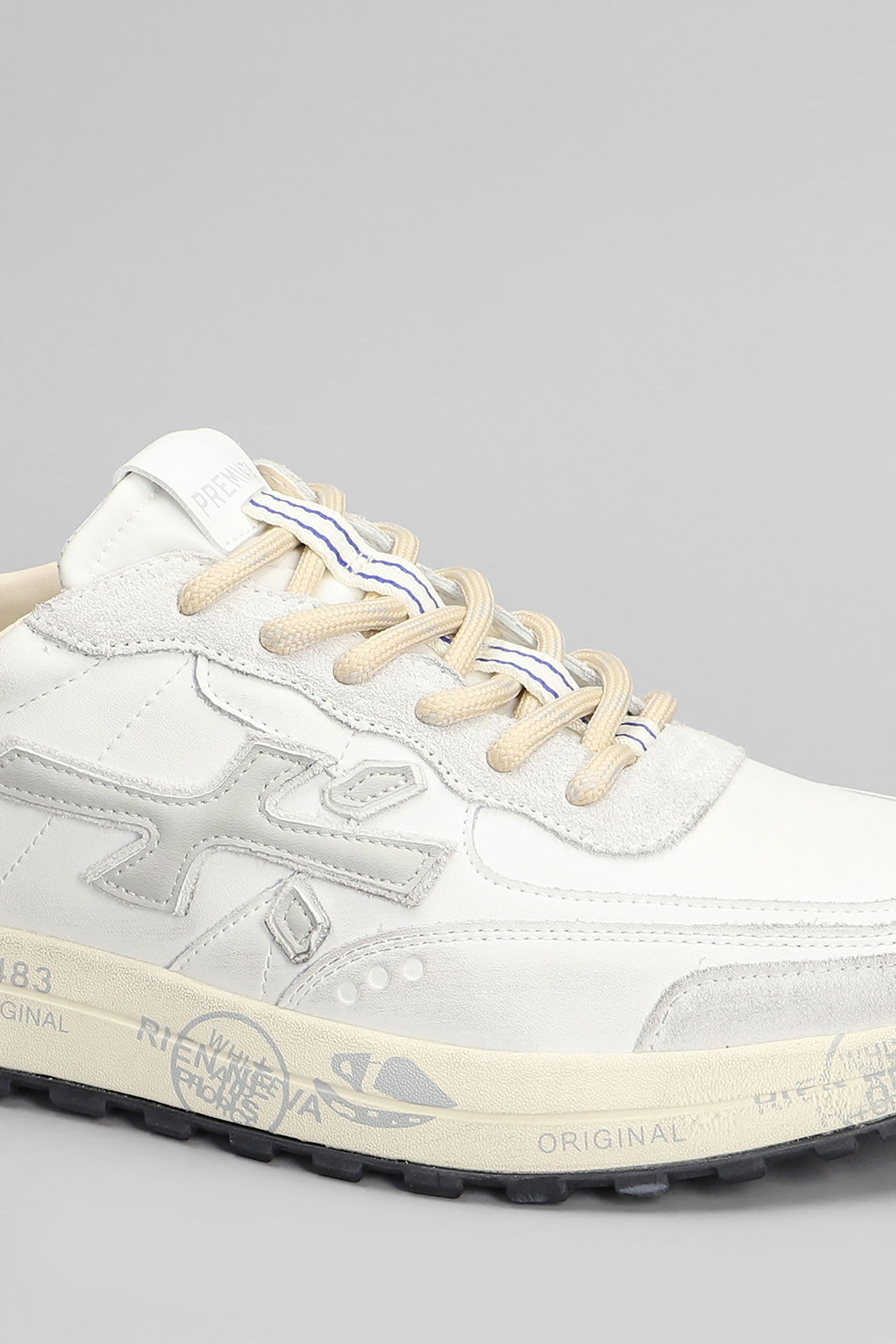 Premiata White Nous 7233 Sneakers In White