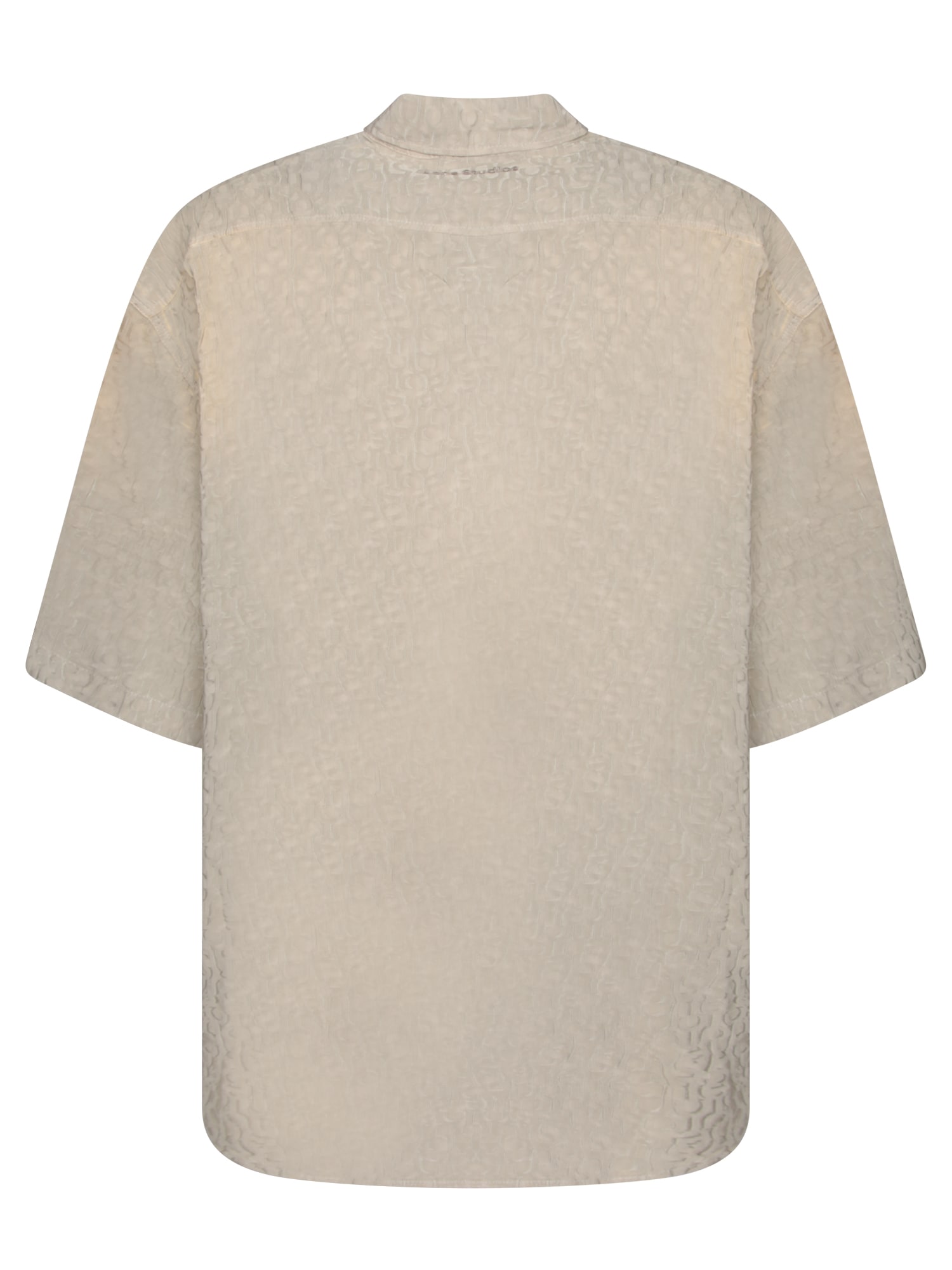Acne Studios Short-sleeve Viscose Shirt With Classic Collar And Button-down Front