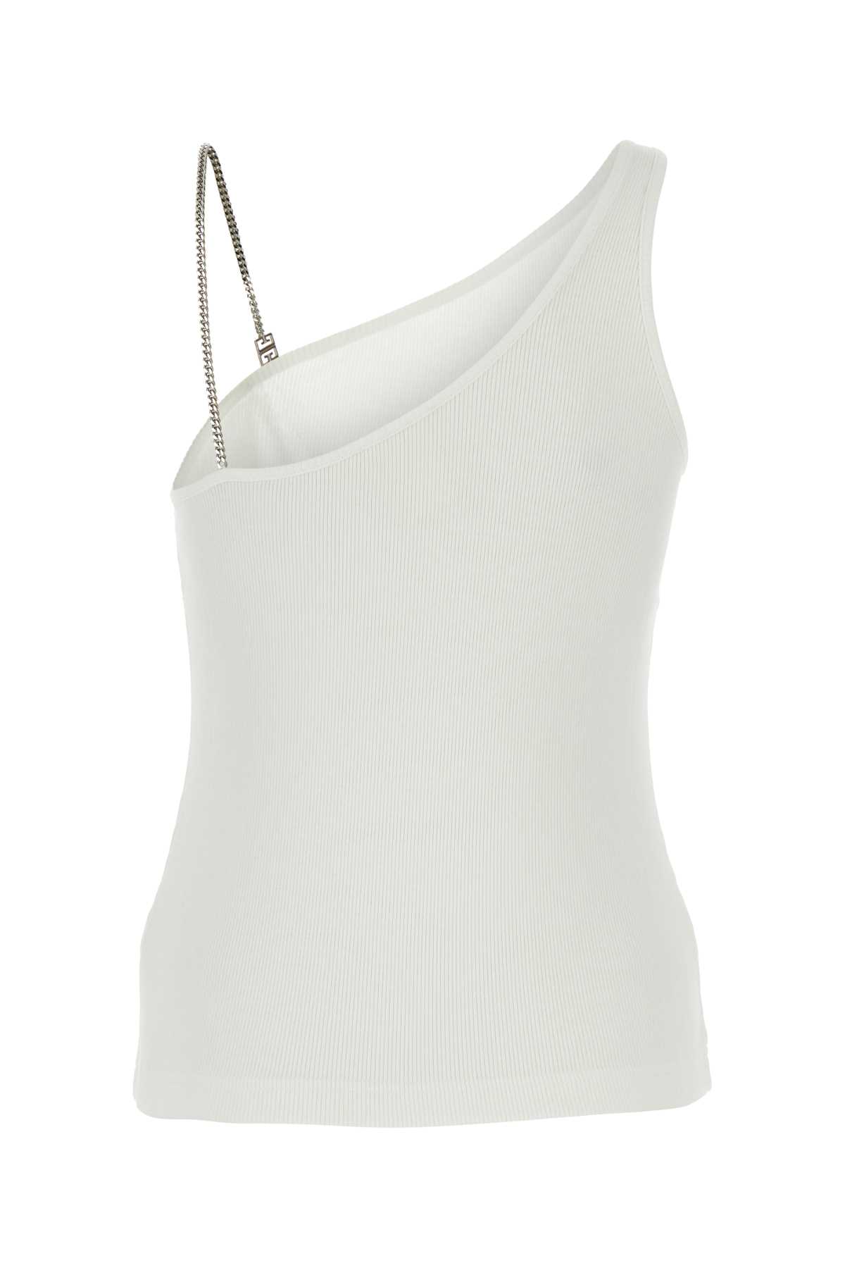 Shop Givenchy White Stretch Cotton Top