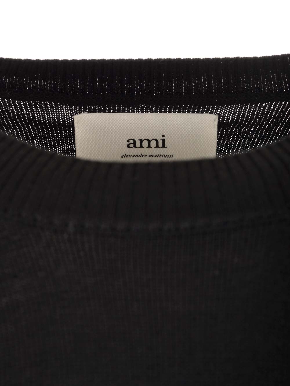 Shop Ami Alexandre Mattiussi Black Ami De Coeur Sweater In Noir