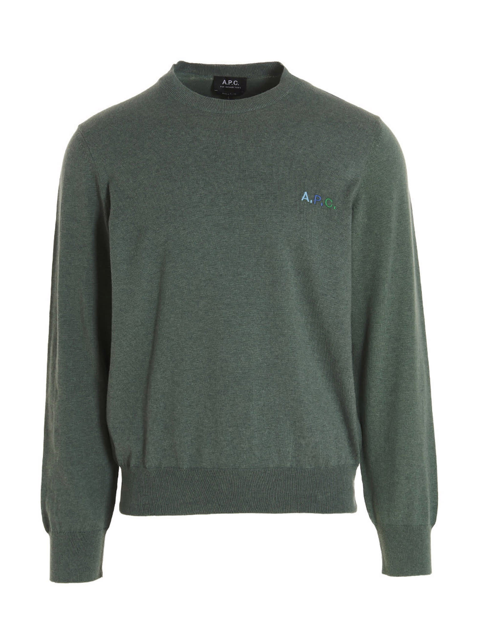 A.p.c. Marvin Sweater In Green | ModeSens