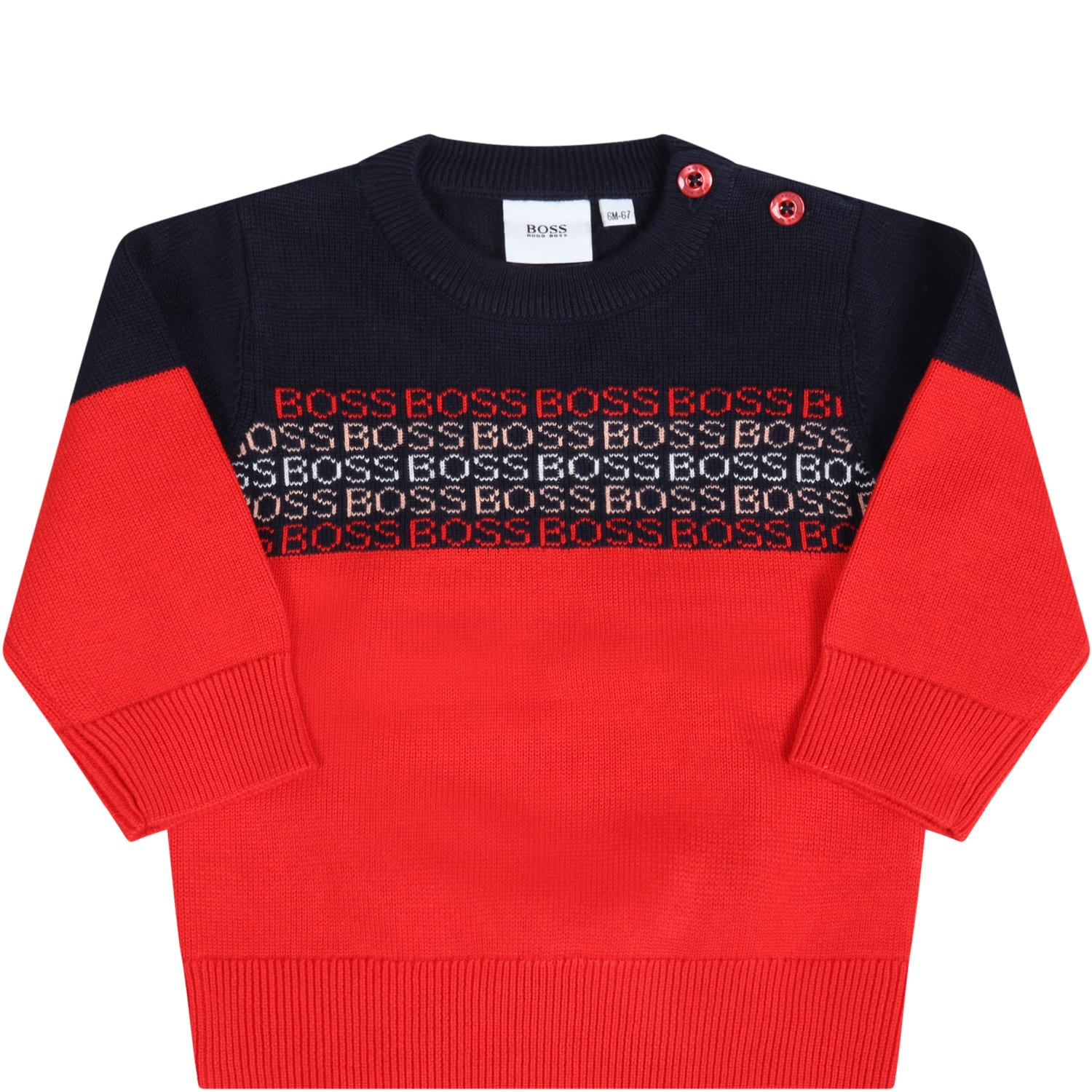 Hugo Boss Multicolor Sweater For Babyboy With Logos