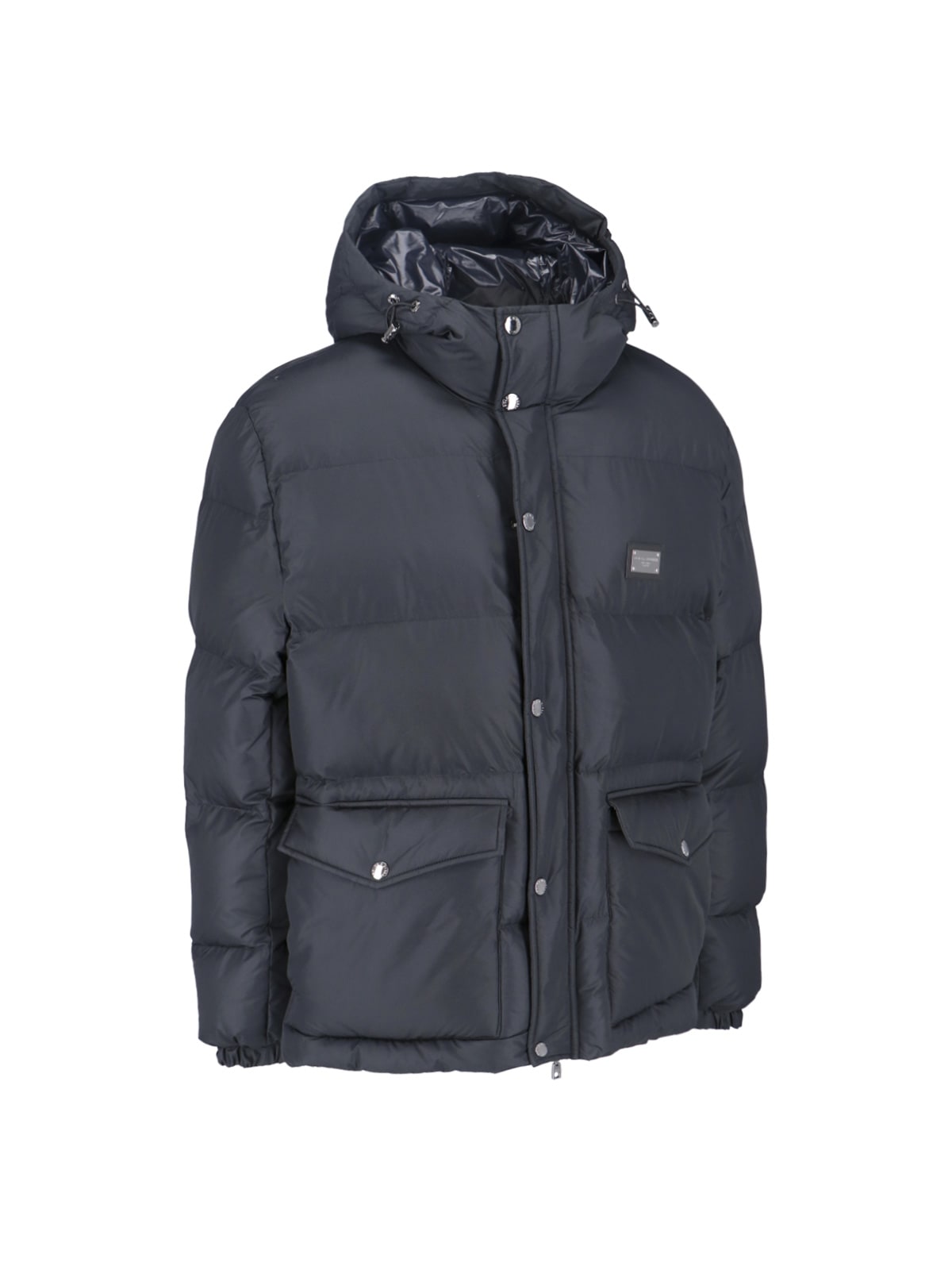 Dolce & Gabbana Giubbotto Imbottito Con Cappuccio In Black