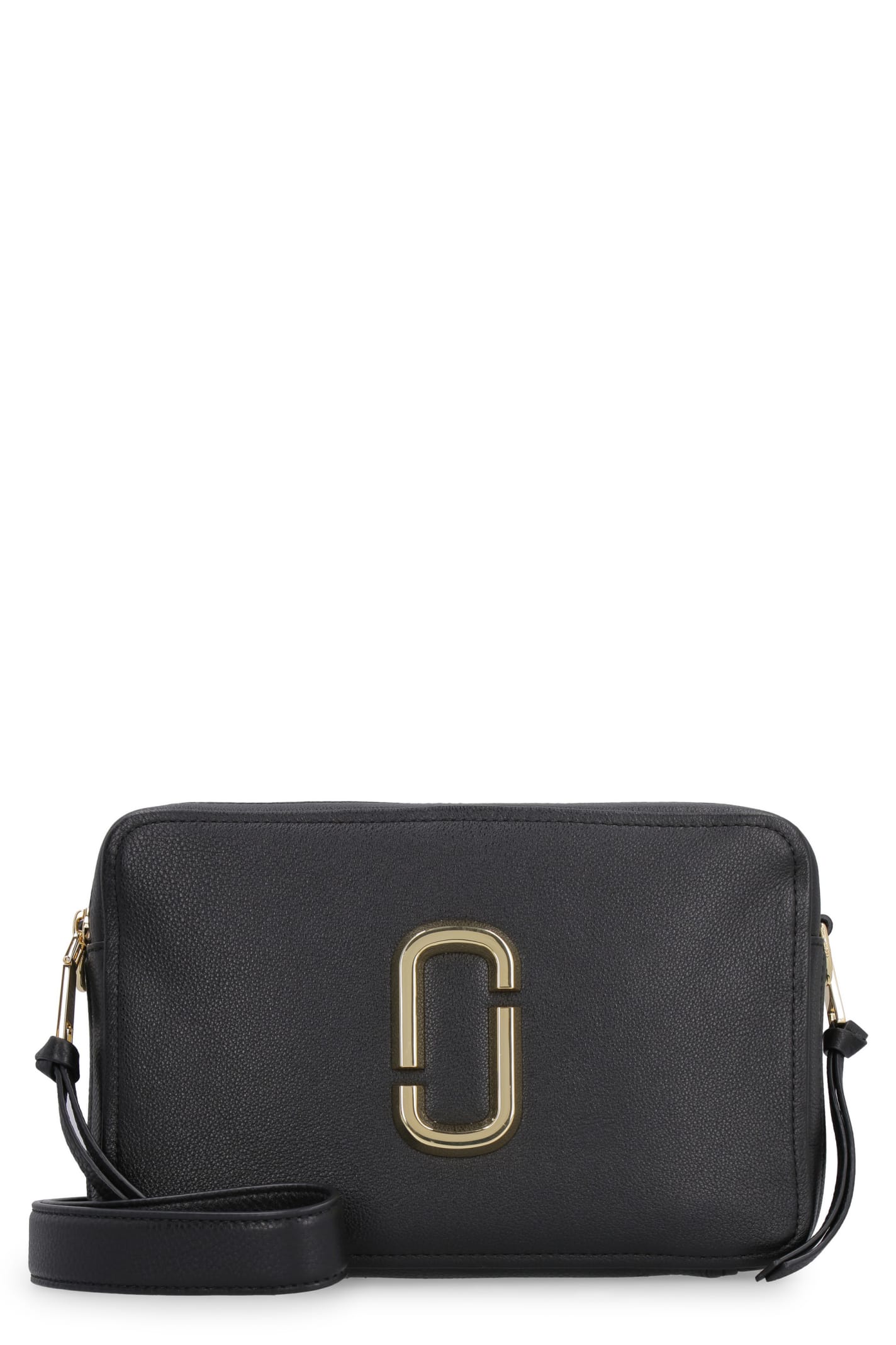 Marc Jacobs Softshot 27 Leather Shoulder Bag In Black