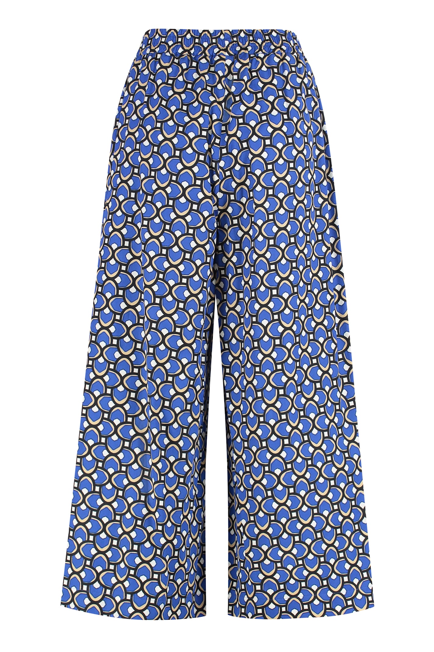 Weekend Max Mara Geometric-print Cropped Trousers