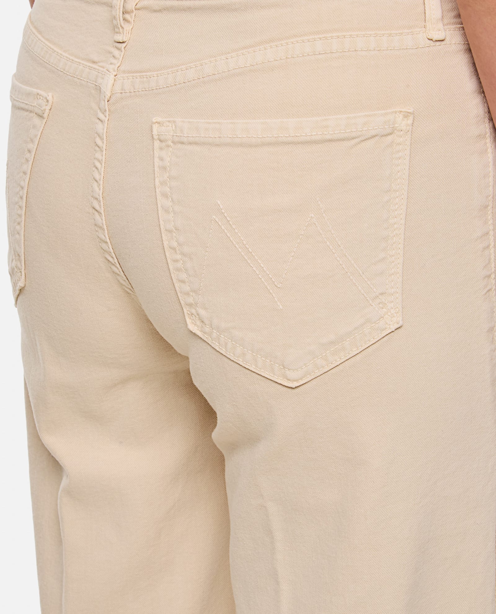 Mother The Tomcat Roller Fray Jeans In Beige