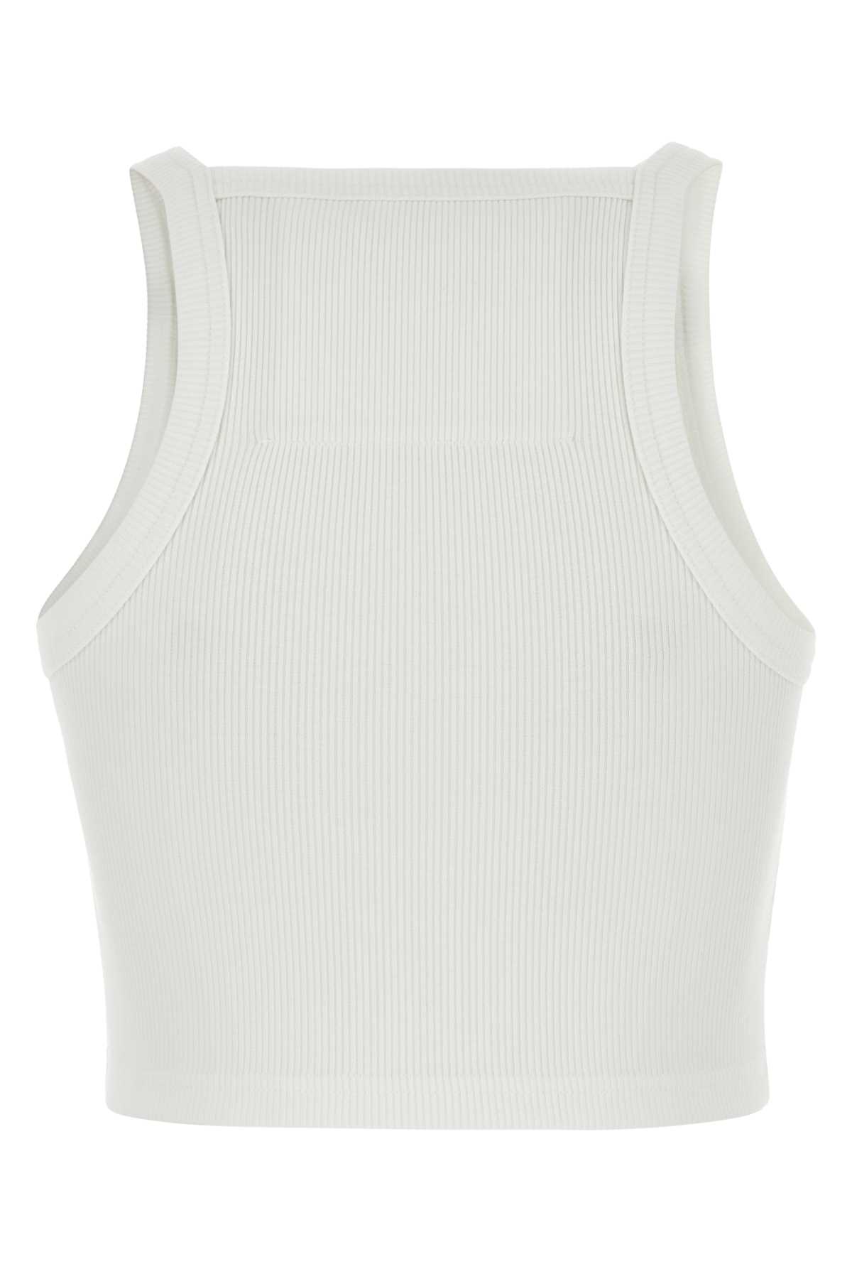 Shop Givenchy White Cotton Crop-top