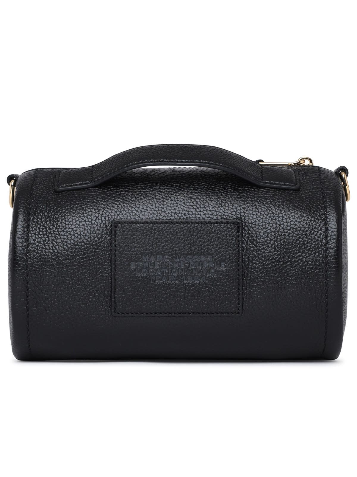 MARC JACOBS BLACK LEATHER DUFFLE BAG 