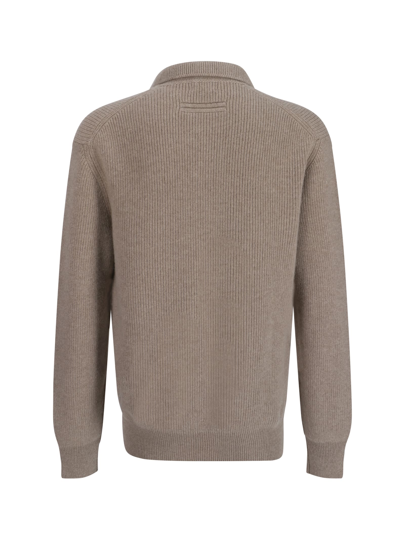 Shop Zegna Sweater In Beige Chiaro Unito