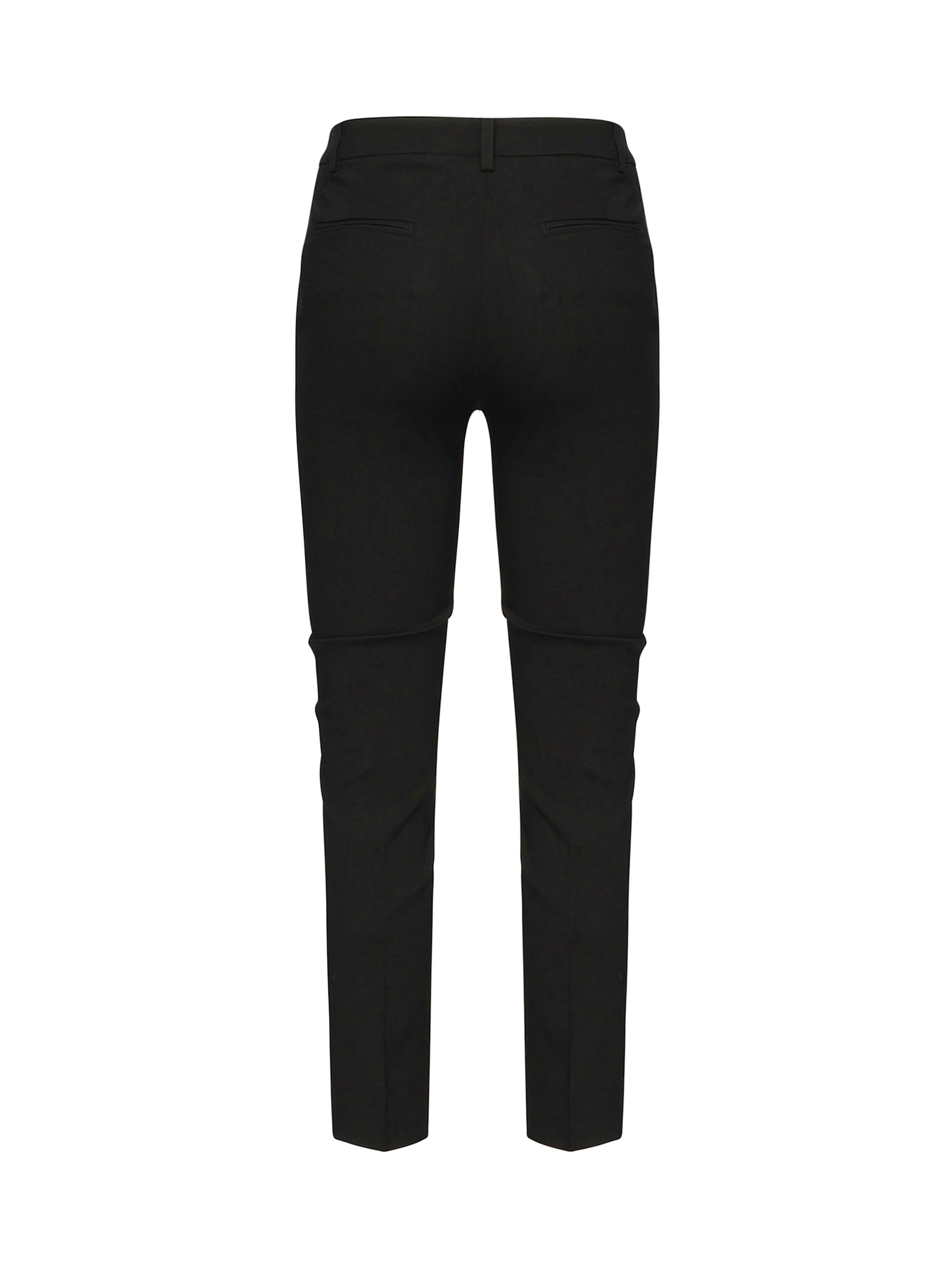 Pinko Bello Cigarette Pants In Milano Stitch In Black
