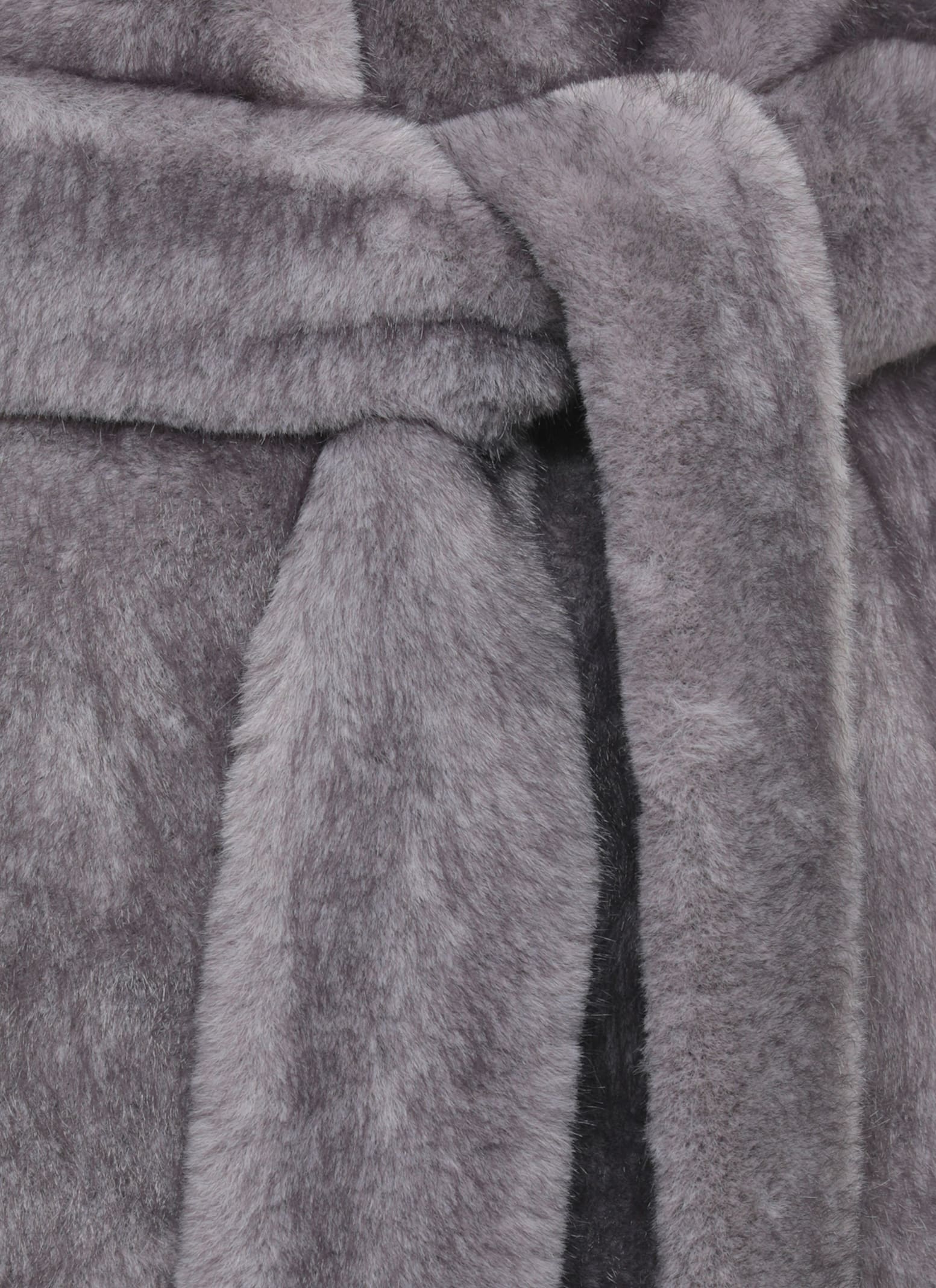 Valentini 1972 Synth Fur Coat In Gray