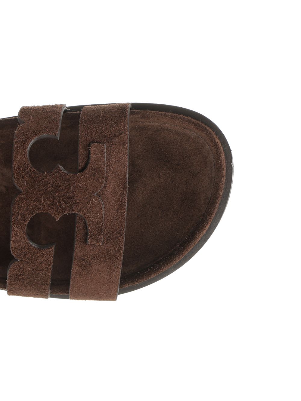 Tory Burch Chocolate Suede Ines Slippers In Brown