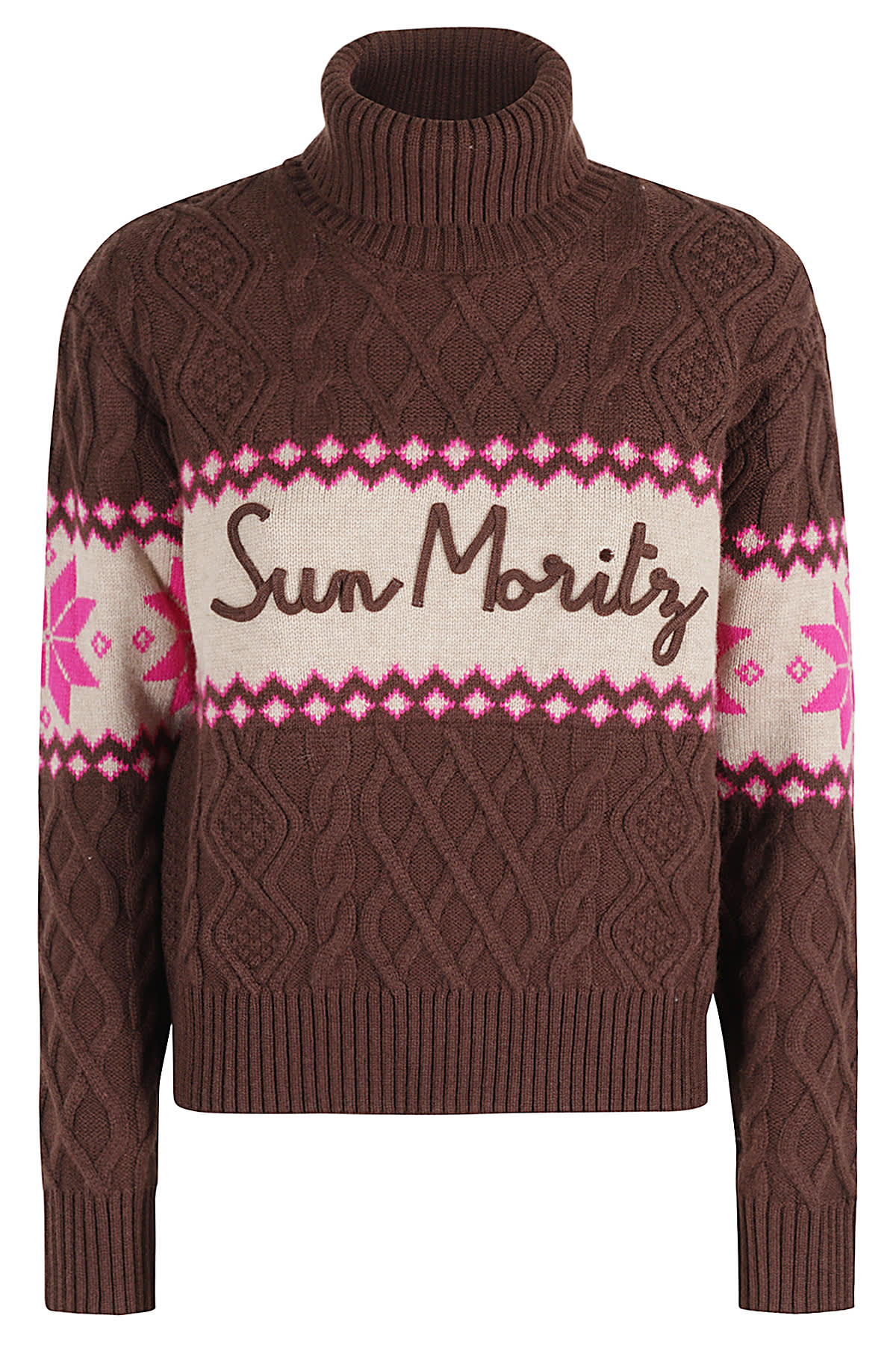 Shop Mc2 Saint Barth Half Neck Sweater In Emb Mori Flake