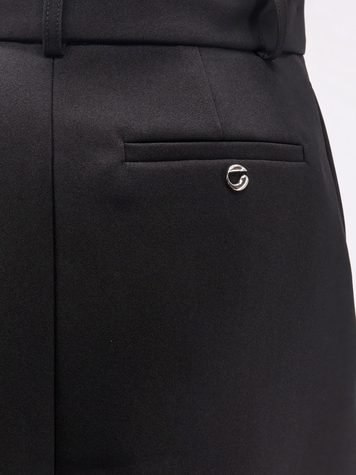 Coperni Asymmetric Tailored Mini Skirt In Black