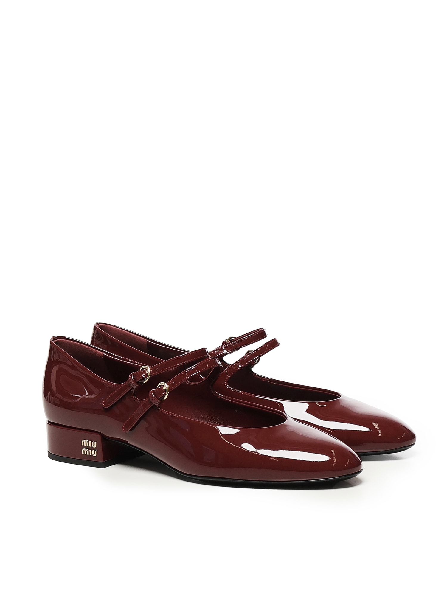 Miu Miu Purple Calf Leather Decollete Pumps In Purple