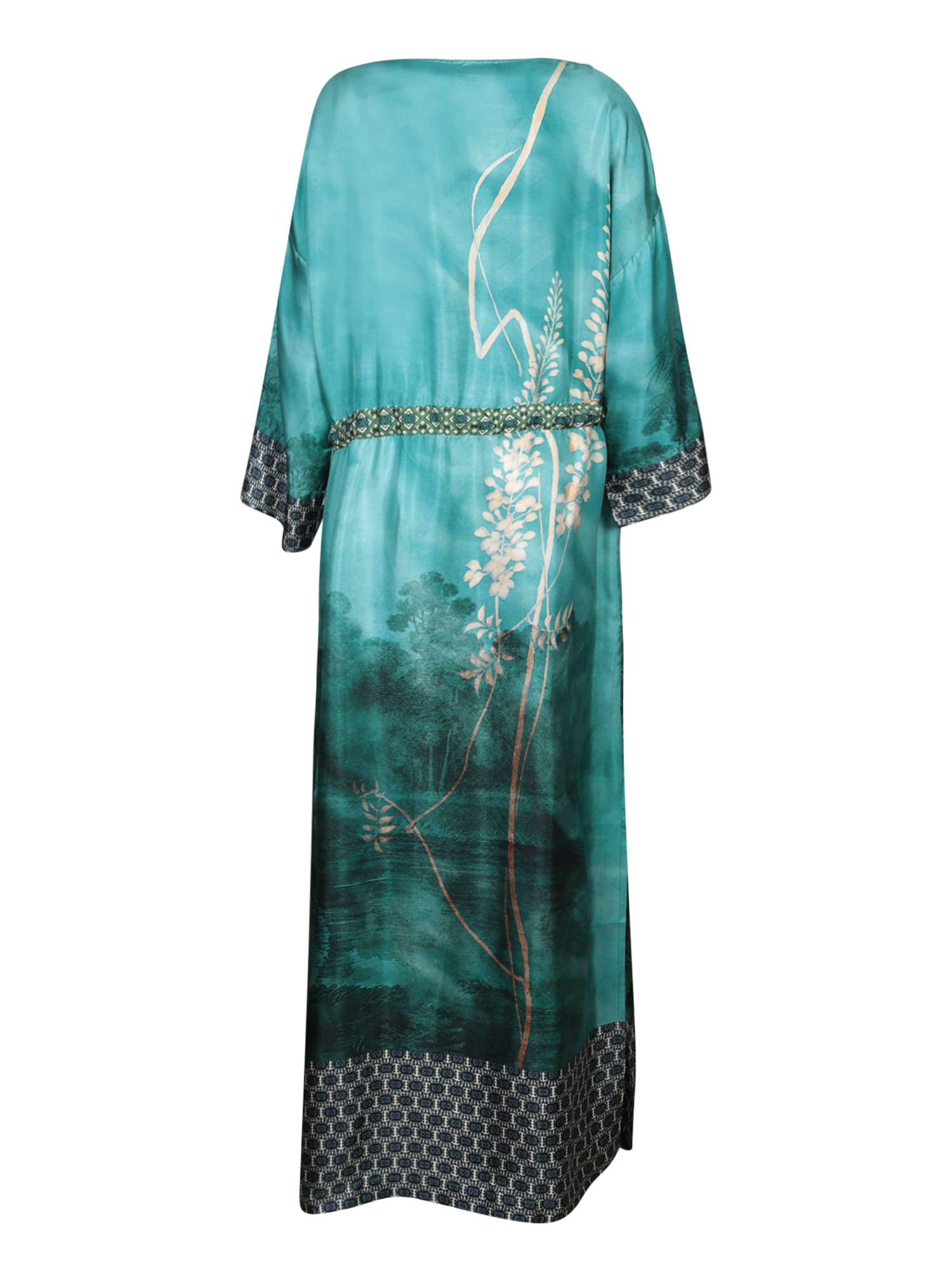 Shop Pierre-louis Mascia Aloes Long Dress In Multicolor Blue