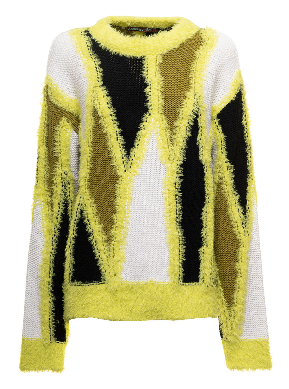 Andersson Bell Multicolor Color-block Knitted Jumper In Cotton Woman Andersson Bell
