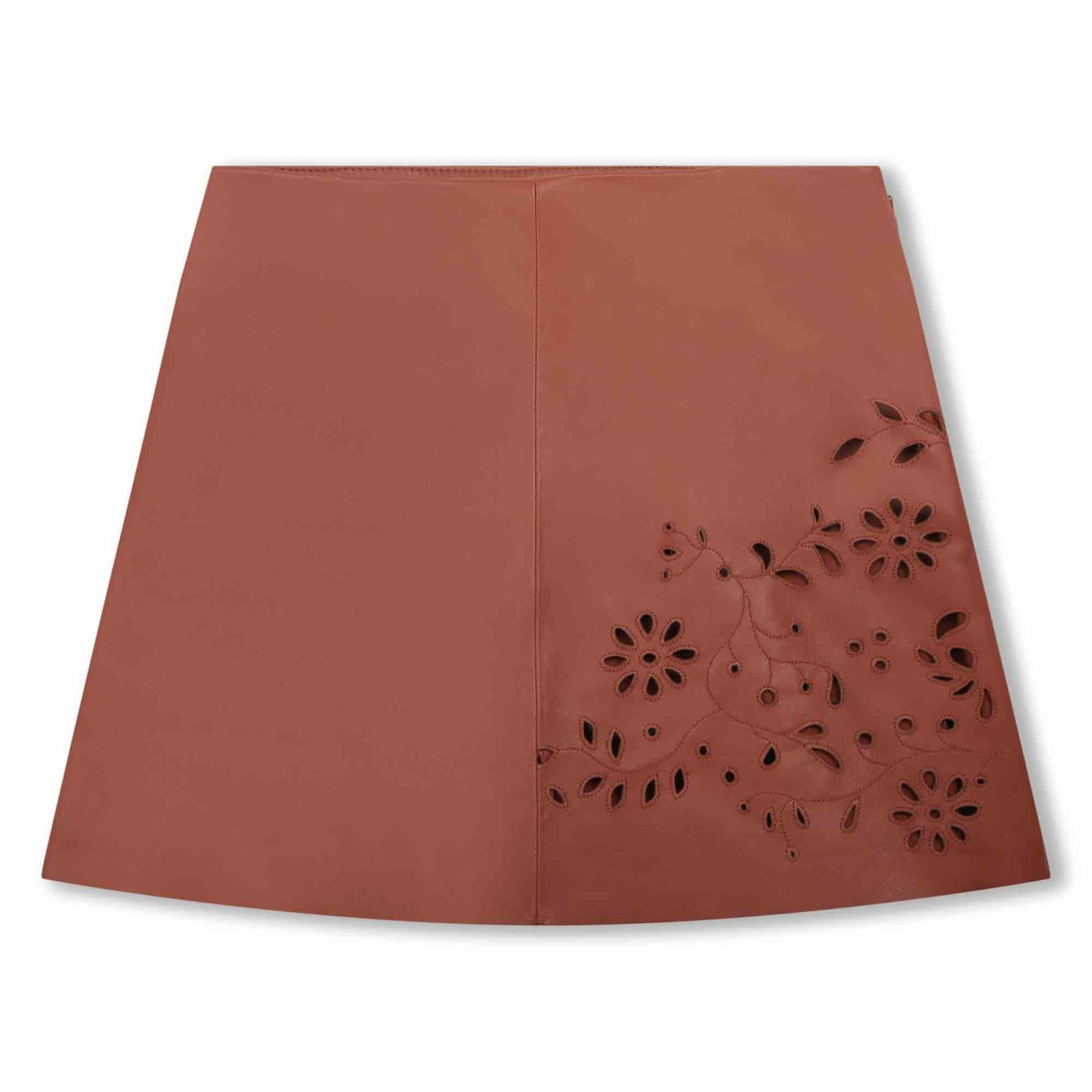 CHLOÉ SKIRT WITH FLORAL EMBROIDERY
