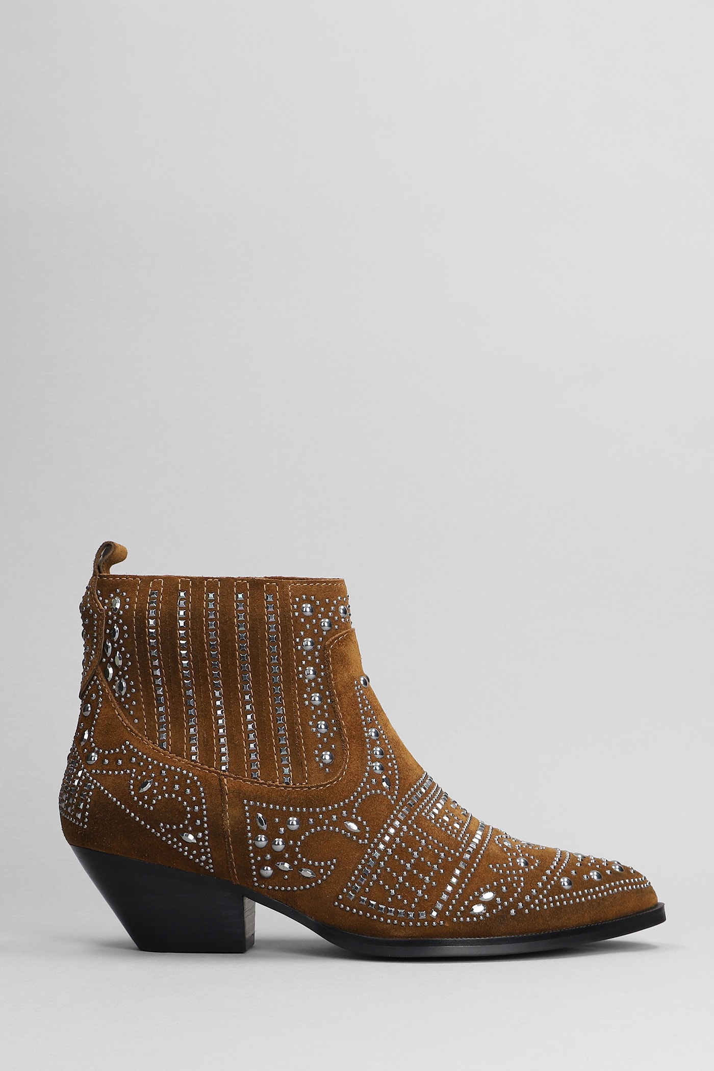 Bibi Lou Texan Ankle Boots In Leather Color Suede