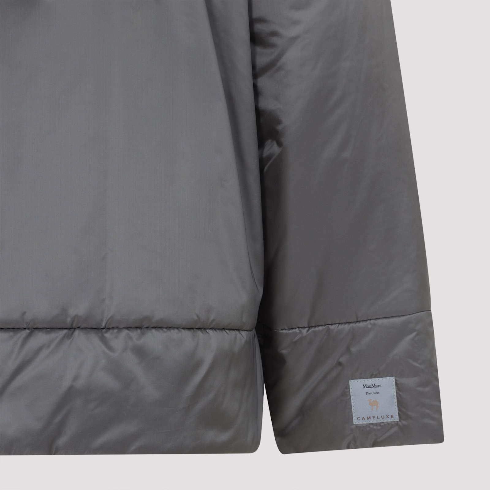 Max Mara The Cube Dark Grey Polyester Daria Padded Jacket In Gray
