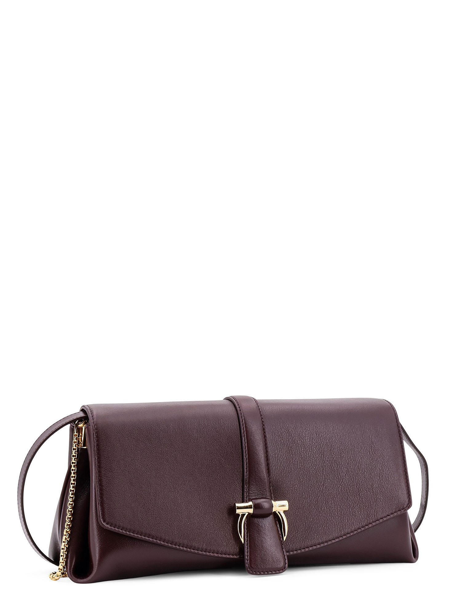 Shop Ferragamo Shoulder Bag In Wine