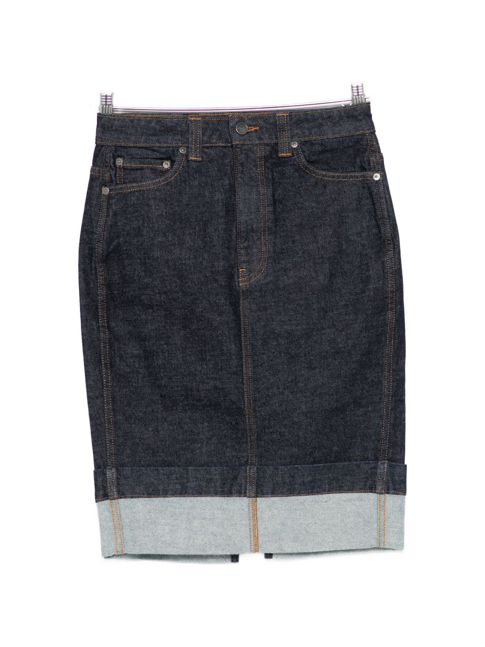 Khaite Kendra Denim Skirt In Blue