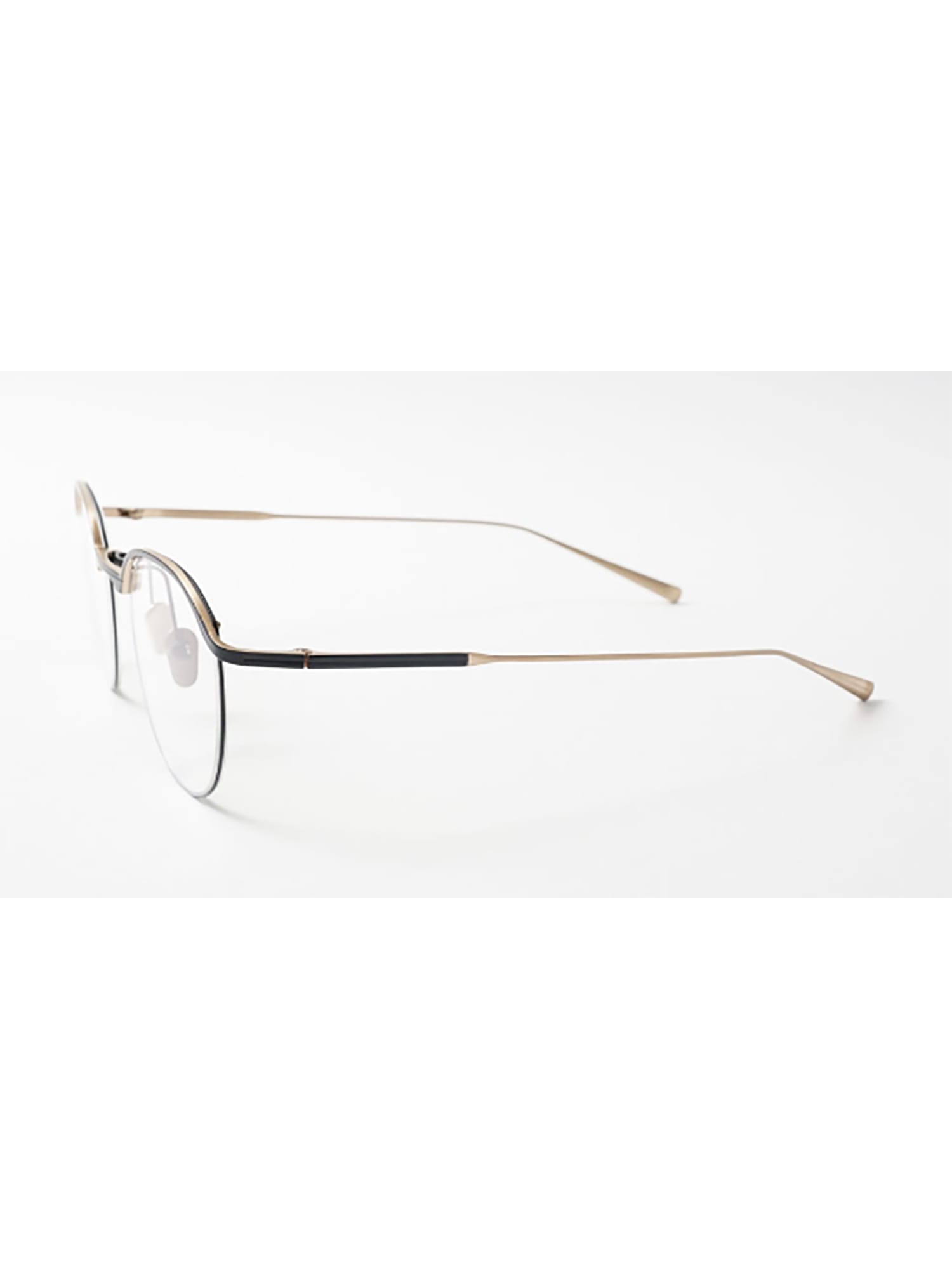 Masunaga Stratus Eyewear In Navy/gold