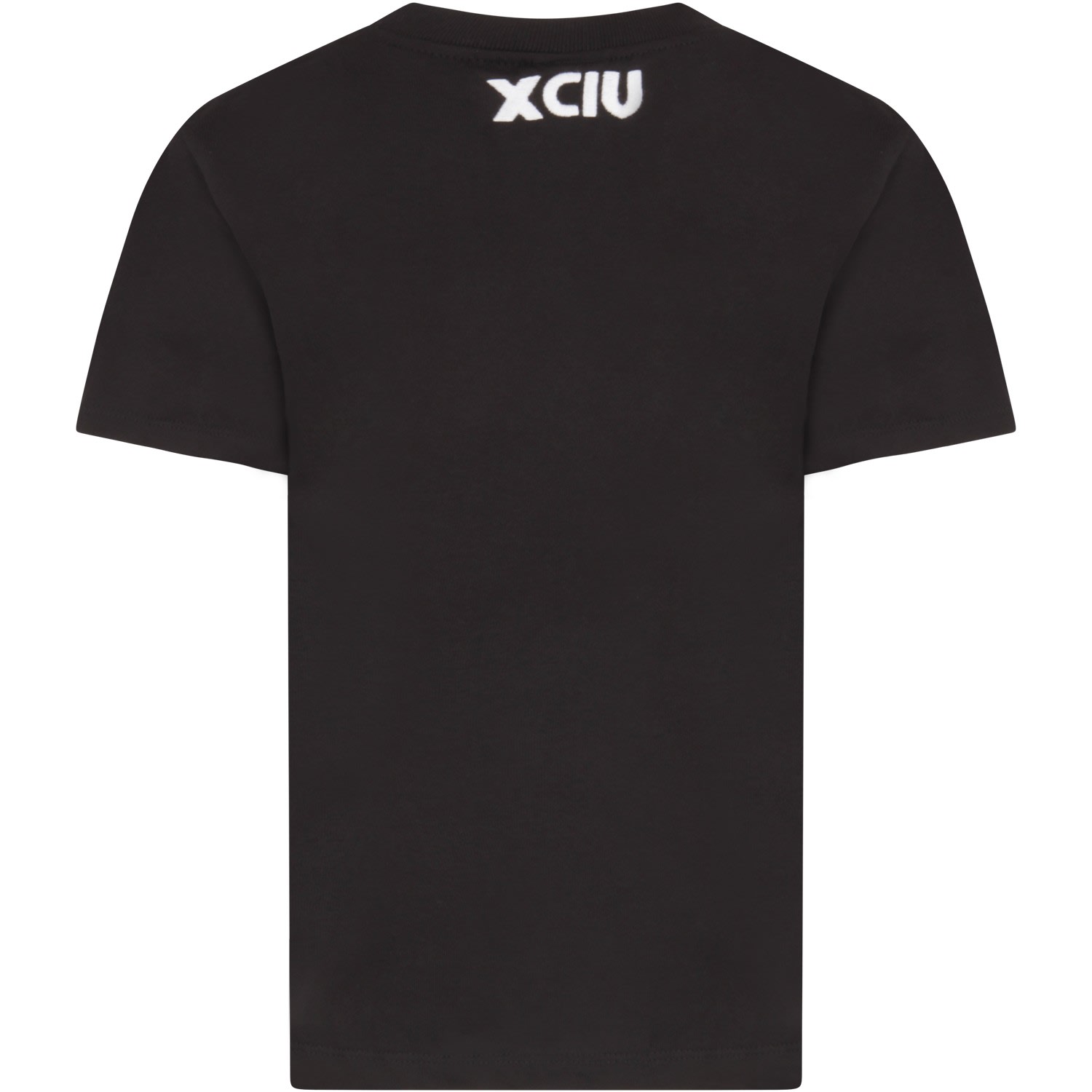 Shop Gcds Black T-shirt For Kids With Logo In Nero