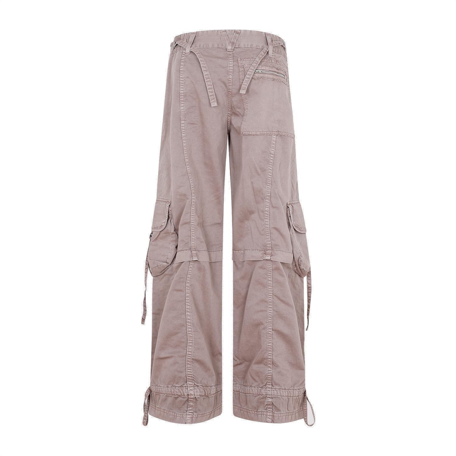 Shop Acne Studios Lowrise Wideleg Cargo Trousers In Pink