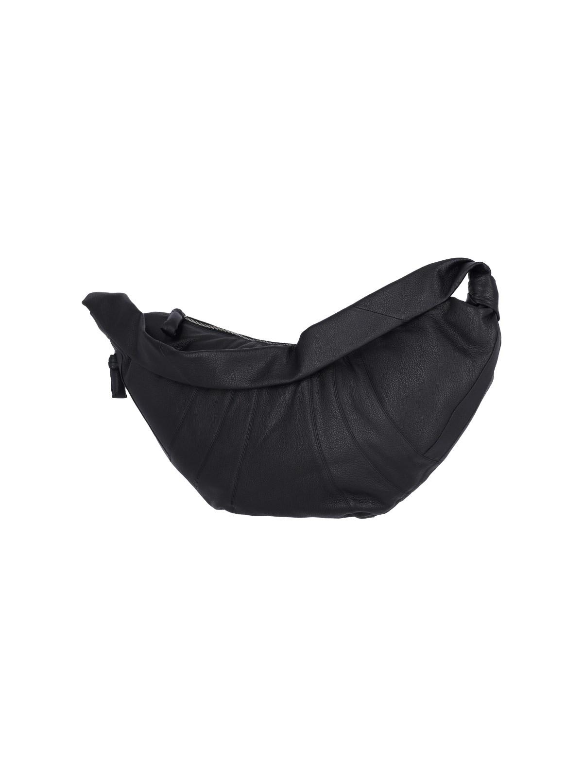 Lemaire Croissant Large Shoulder Bag In Black