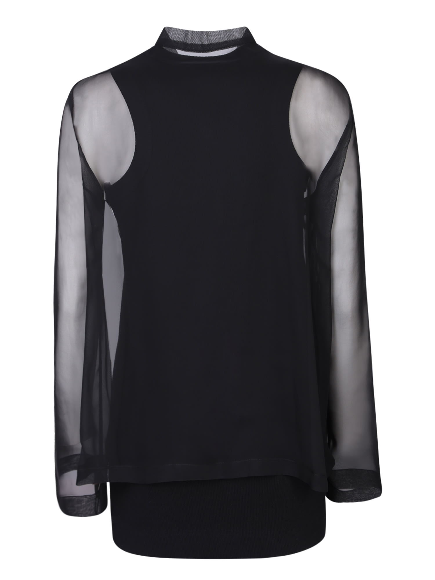 Sacai Layered Tank Top In Black