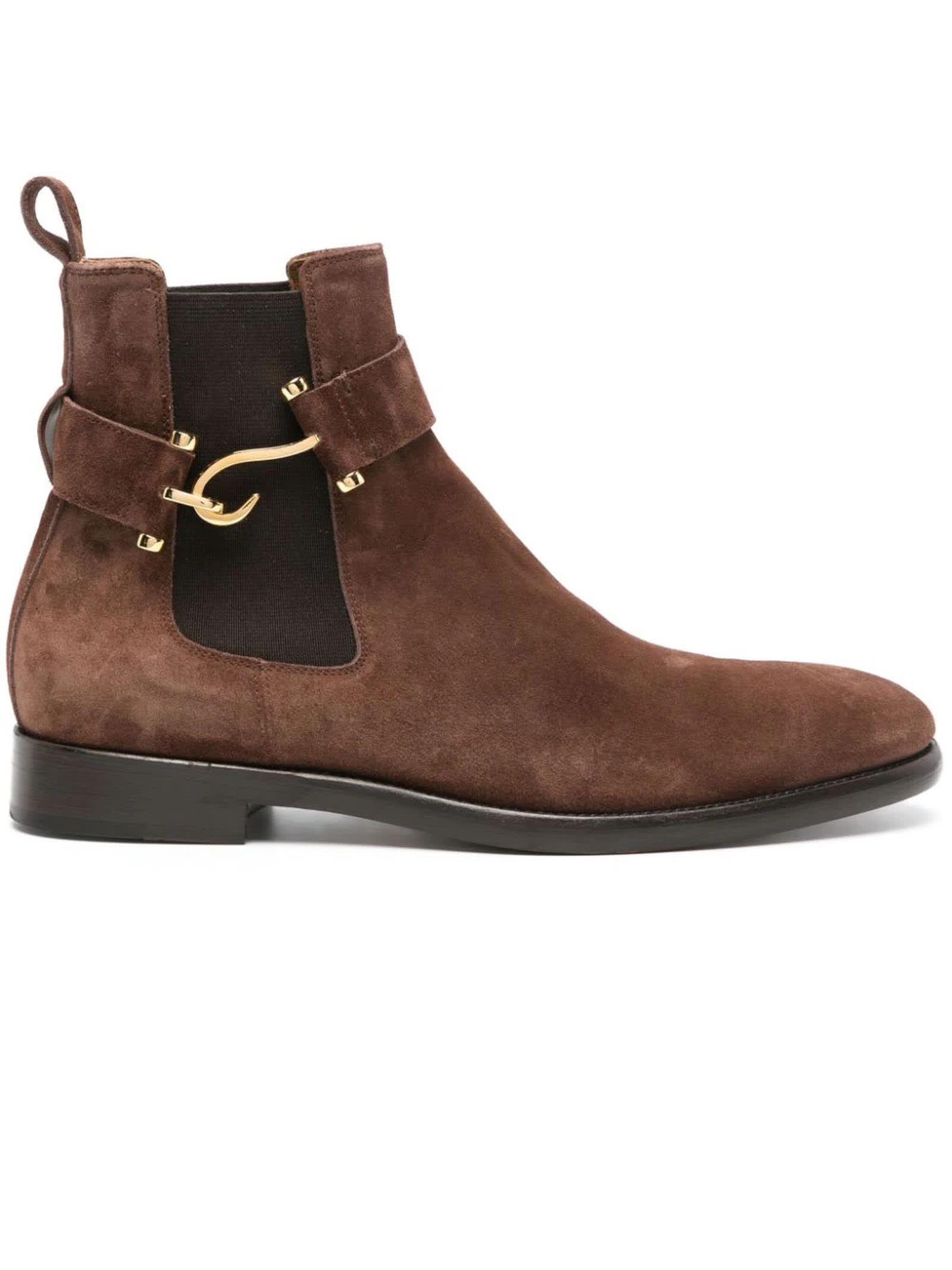 Edhen Milano Brown Suede Ankle Boots