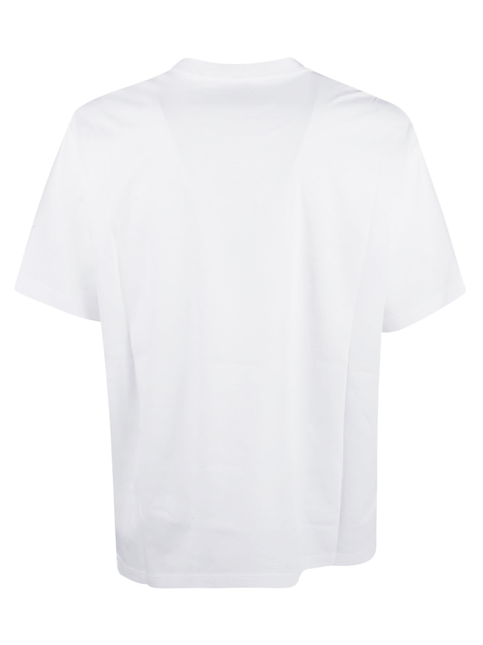 Shop Lanvin Logo Round Neck T-shirt In Optic White