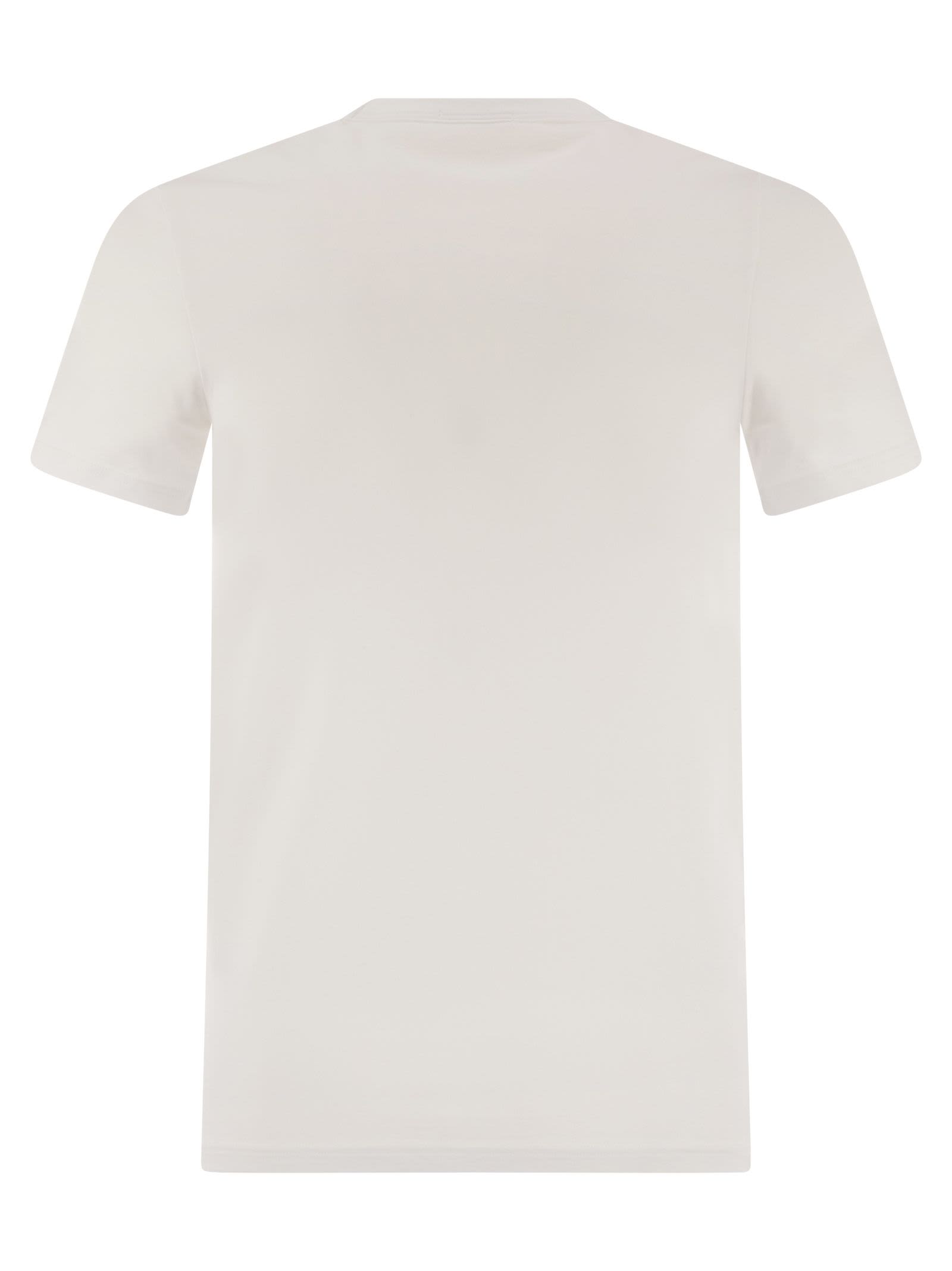 Kiton Stretch Cotton Undershirt In White