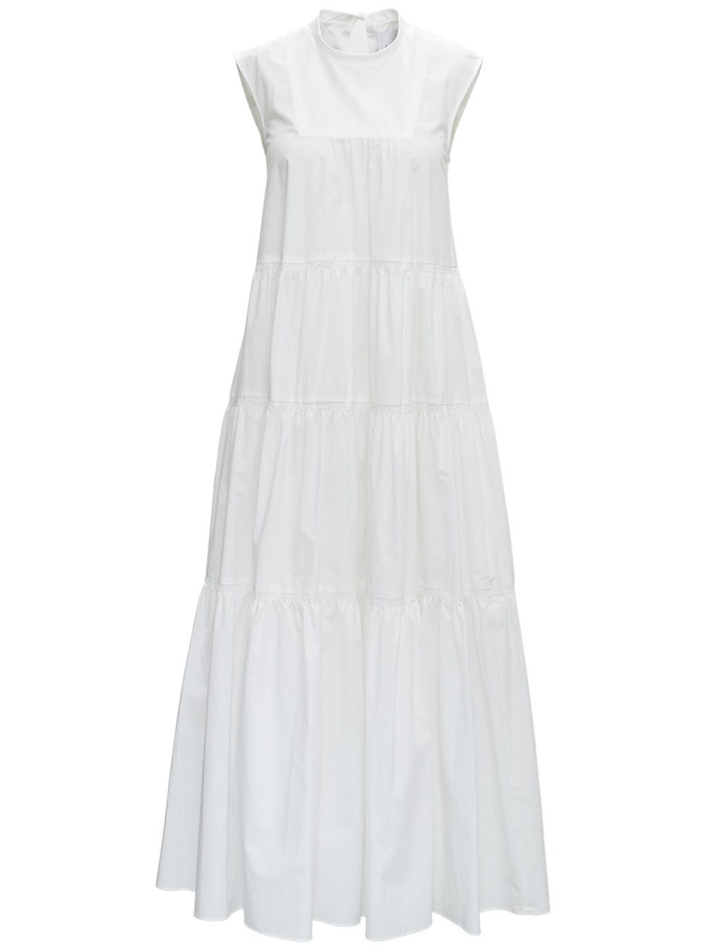 Patou Maxi White Cotton Dress