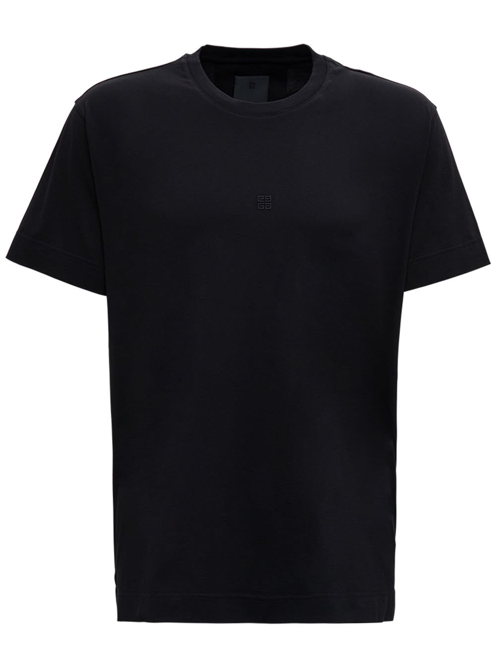 Givenchy Black Cotton T-shirt With Micro Logo