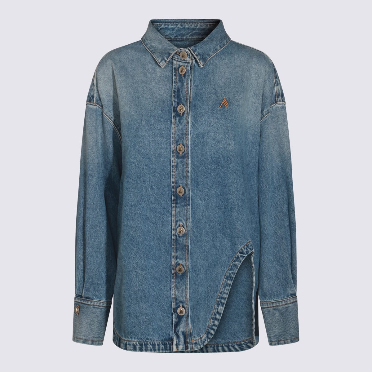 Blue Cotton Denim Shirt