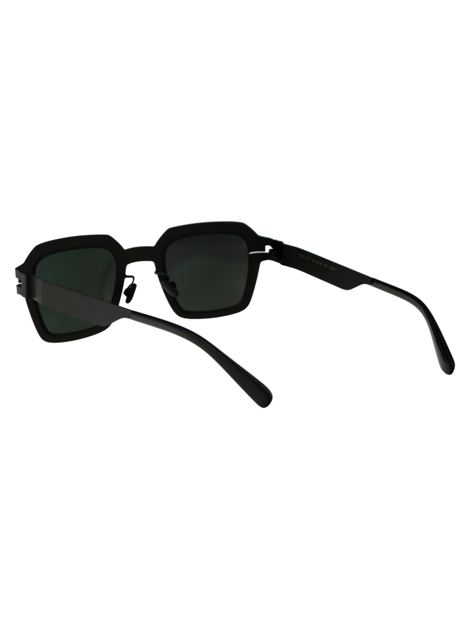 Shop Mykita Mott Sunglasses In 002 Black Dark Grey Solid