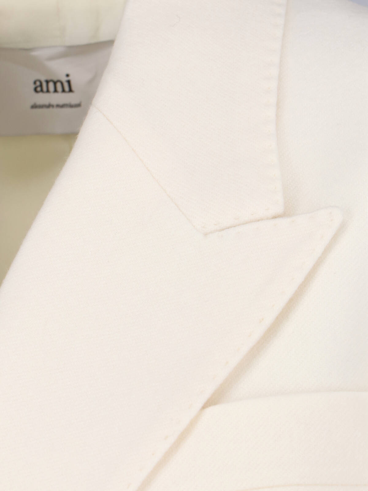 Ami Alexandre Mattiussi Double-breasted Blazer Flap Pockets In White