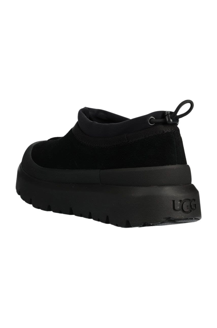 Ugg Tasman Weather Suede Mules In Black