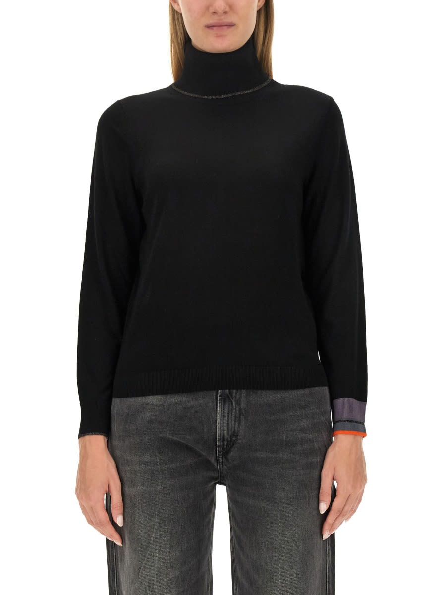 Shop Ps By Paul Smith Turtleneck Shirt In Black