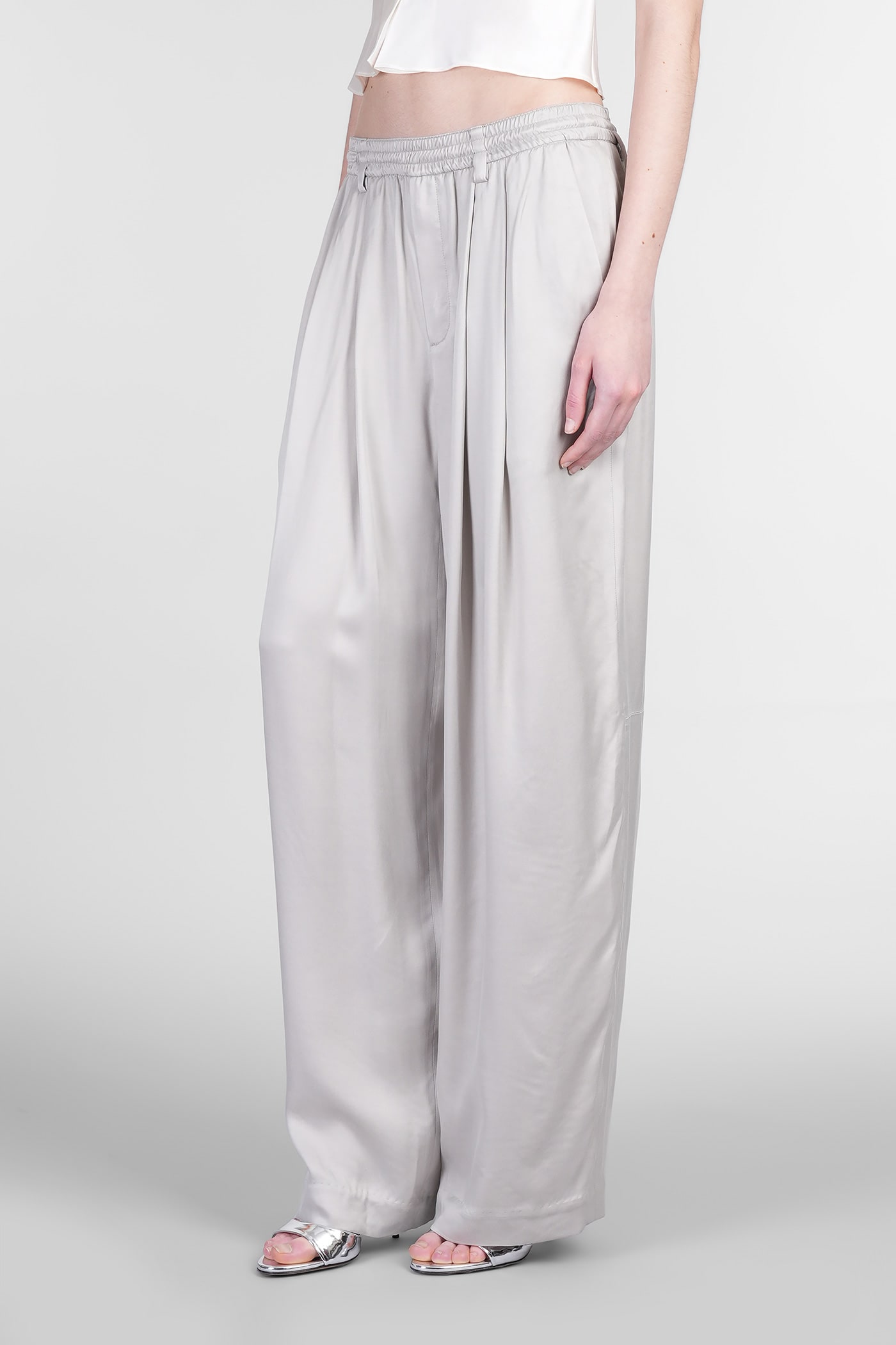 Alexander Wang Pants In Grey Viscose In Grey