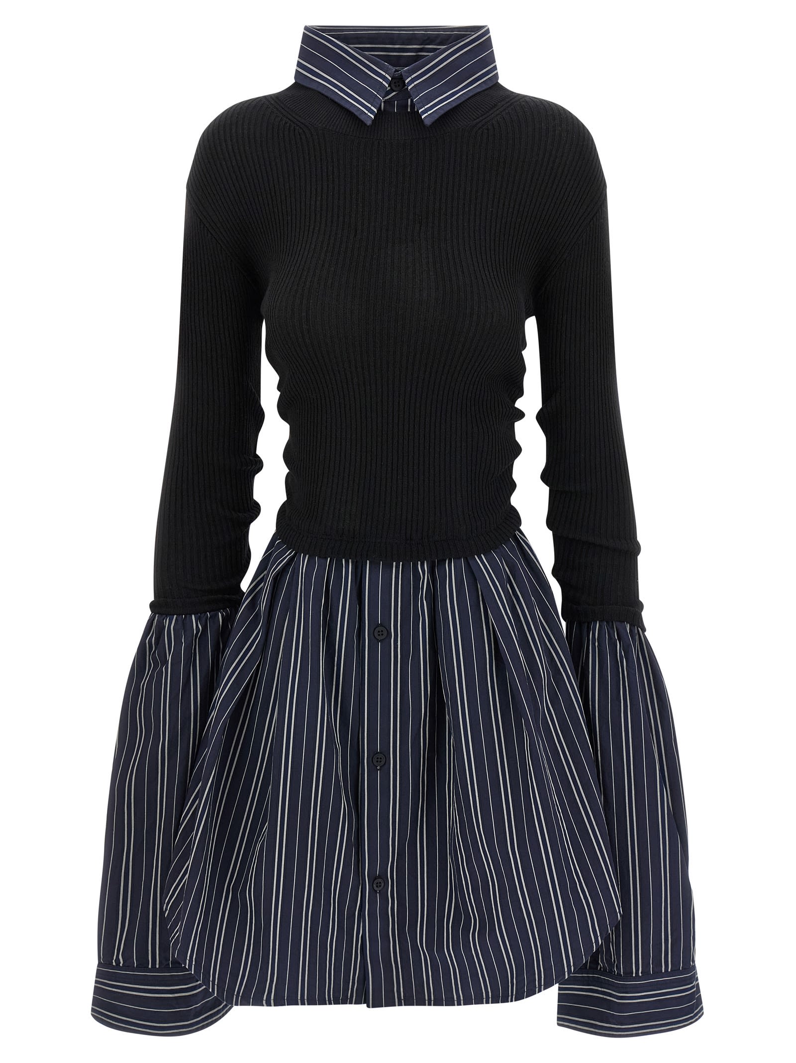 Balenciaga Trompe L Il Shirt Sweater In Black