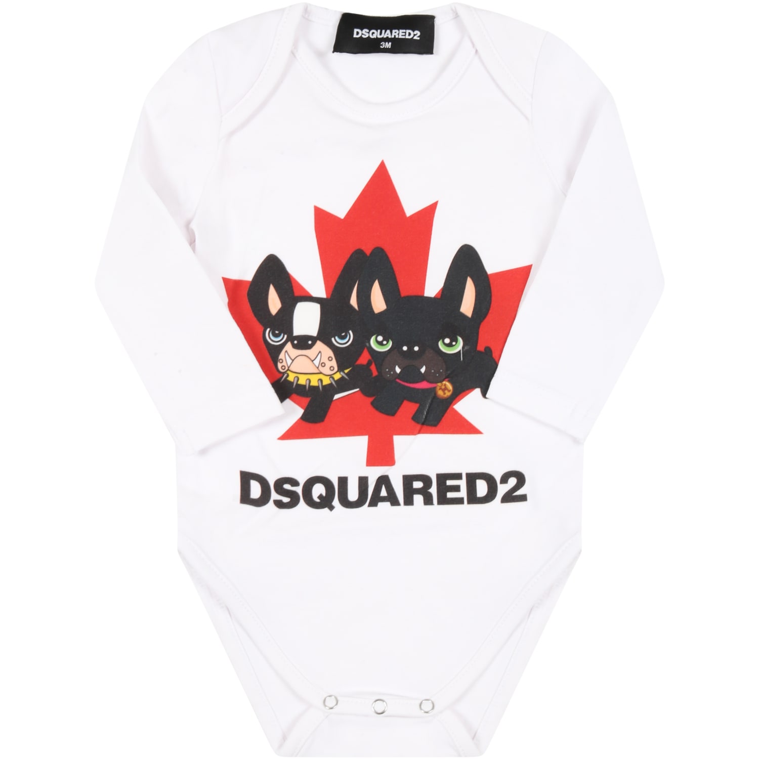 Dsquared2 White Body For Baby Boy With Logo