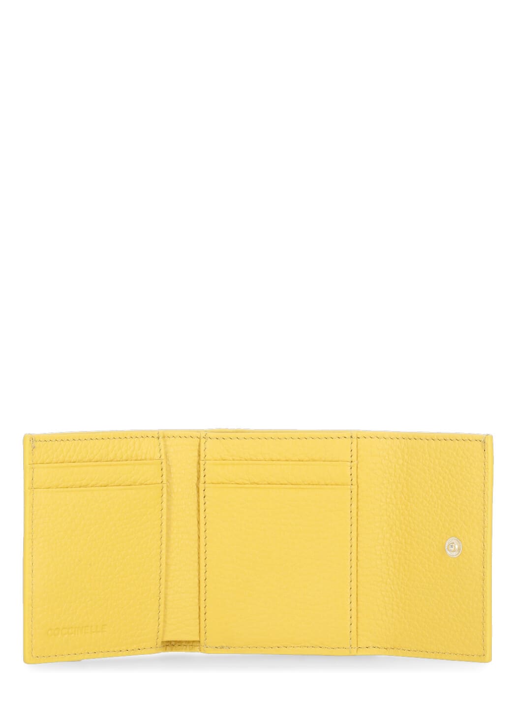 Coccinelle Metallic Soft Wallet In Yellow