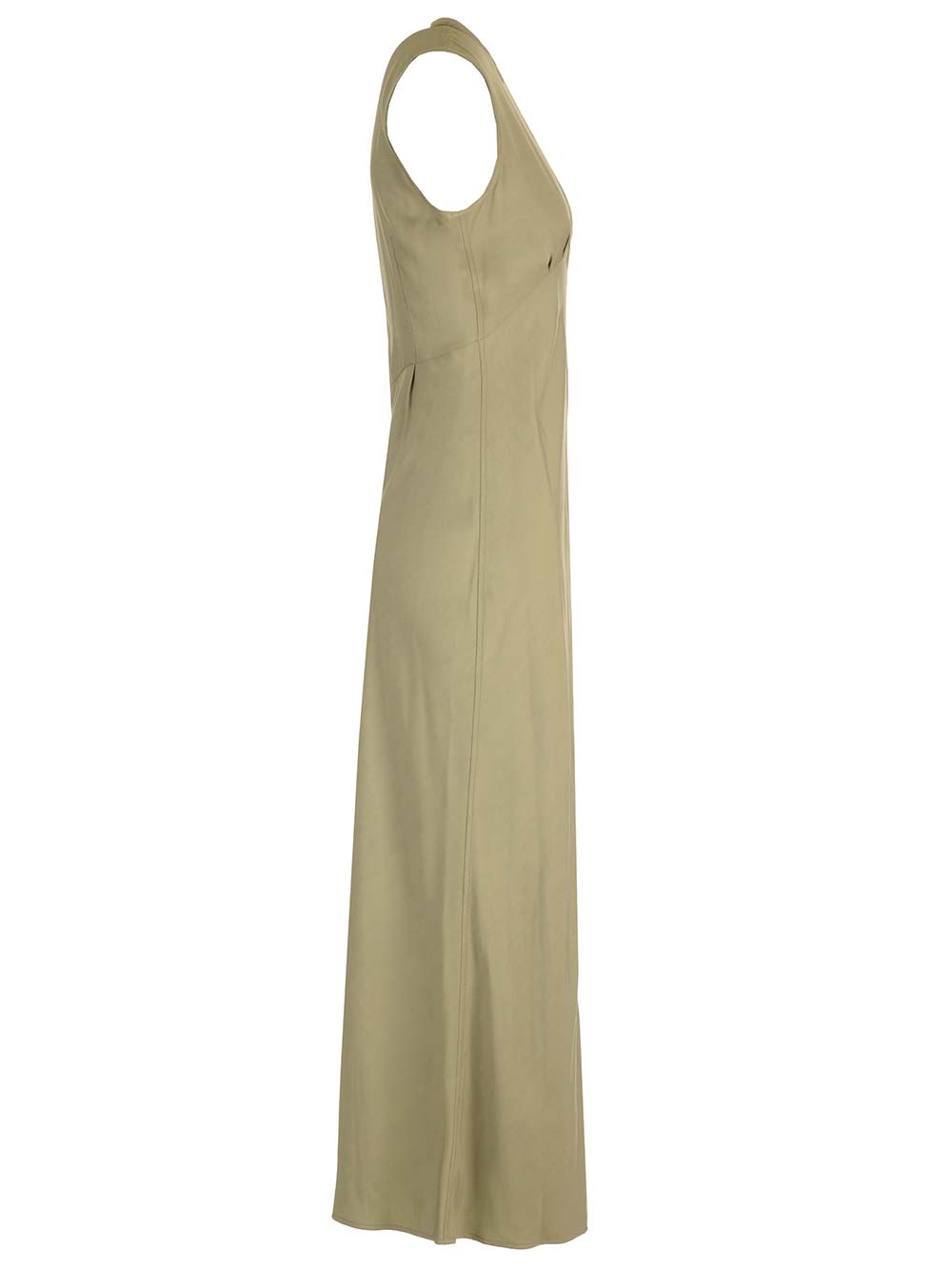 Shop Golden Goose Silk Twill Dress In Green